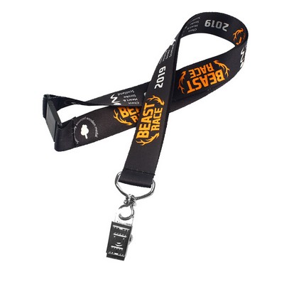 1" Full Color Lanyards With Safety Breakaway